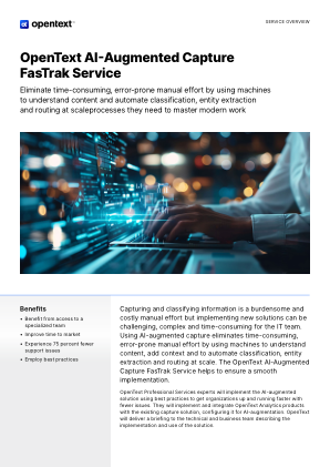 OpenText AI 增强捕获 FasTrak 服务概述